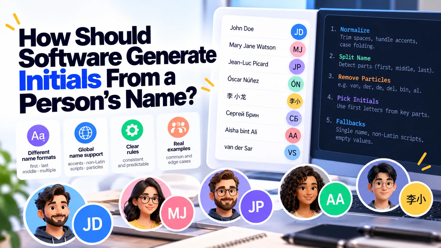 How Should Software Generate Initials From a Person's Name?